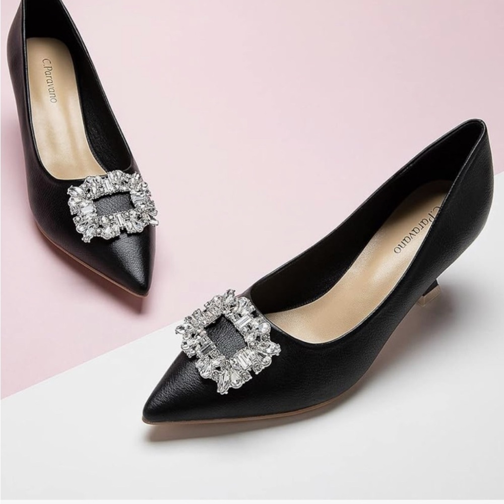 Women's Pumps I Pointed Toe Kitten Heel I Closed Toe Dress Pump